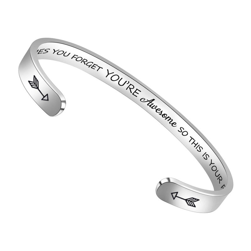Btysun Bracelets for Women Inspirational Gifts for Women Her Mom Cuff Bracelet Friendship Bracelets Friend Gifts Mantra Thank you Gifts Jewelry - Image 1